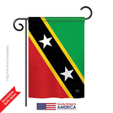 Saint Saint Kitts and Nevis - Nationality Flags of the World Vertical Impressions Decorative Flags HG108345 Printed In USA