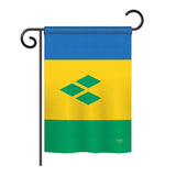 Saint Vincent and Grenadines - Nationality Flags of the World Vertical Impressions Decorative Flags HG108347 Printed In USA