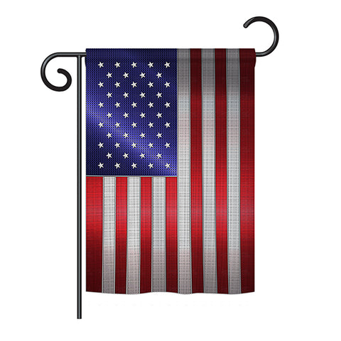 Steel Of Pride American Flag - Nationality Flags of the World Vertical Impressions Decorative Flags HG108393 Printed In USA