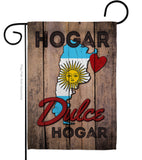 Country Argentina Hogar Dulce Hogar - Nationality Flags of the World Vertical Impressions Decorative Flags HG191163 Made In USA