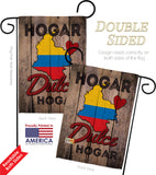 Country Colombia Hogar Dulce Hogar - Nationality Flags of the World Vertical Impressions Decorative Flags HG191164 Made In USA