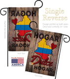 Country Colombia Hogar Dulce Hogar - Nationality Flags of the World Vertical Impressions Decorative Flags HG191164 Made In USA