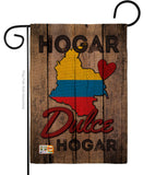 Country Colombia Hogar Dulce Hogar - Nationality Flags of the World Vertical Impressions Decorative Flags HG191164 Made In USA