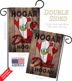 Country Peru Hogar Dulce Hogar - Nationality Flags of the World Vertical Impressions Decorative Flags HG191165 Made In USA