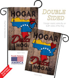 Country Venezuela Hogar Dulce Hogar - Nationality Flags of the World Vertical Impressions Decorative Flags HG191168 Made In USA