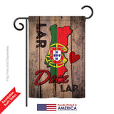 Country Porugal Lar Doce Lar - Nationality Flags of the World Vertical Impressions Decorative Flags HG192028 Printed In USA