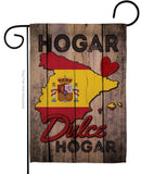 Country Spain Hogar Dulce Hogar - Nationality Flags of the World Vertical Impressions Decorative Flags HG192029 Made In USA