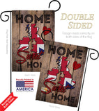 Country UK Home Sweet Home - Nationality Flags of the World Vertical Impressions Decorative Flags HG192030 Made In USA