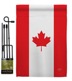 Canada - Nationality Flags of the World Vertical Impressions Decorative Flags HG108008 Made In USA