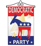 Democratic Party - Nationality Flags of the World Vertical Applique Decorative Flags HG108024