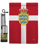 Denmark - Nationality Flags of the World Vertical Impressions Decorative Flags HG108093 Made In USA