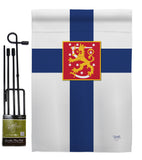 Finland - Nationality Flags of the World Vertical Impressions Decorative Flags HG108103 Made In USA