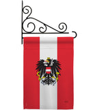 Austria - Nationality Flags of the World Vertical Impressions Decorative Flags HG108119 Made In USA