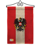 Austria - Nationality Flags of the World Vertical Impressions Decorative Flags HG108119 Made In USA