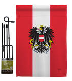 Austria - Nationality Flags of the World Vertical Impressions Decorative Flags HG108119 Made In USA