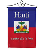 Haiti - Nationality Flags of the World Vertical Impressions Decorative Flags HG108167 Made In USA