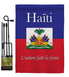 Haiti - Nationality Flags of the World Vertical Impressions Decorative Flags HG108167 Made In USA