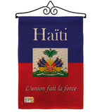 Haiti - Nationality Flags of the World Vertical Impressions Decorative Flags HG108167 Made In USA