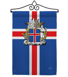 Iceland - Nationality Flags of the World Vertical Impressions Decorative Flags HG108170 Made In USA