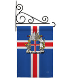 Iceland - Nationality Flags of the World Vertical Impressions Decorative Flags HG108170 Made In USA