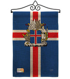 Iceland - Nationality Flags of the World Vertical Impressions Decorative Flags HG108170 Made In USA