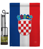 Croatia - Nationality Flags of the World Vertical Impressions Decorative Flags HG108210 Made In USA