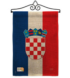 Croatia - Nationality Flags of the World Vertical Impressions Decorative Flags HG108210 Made In USA