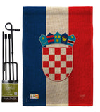 Croatia - Nationality Flags of the World Vertical Impressions Decorative Flags HG108210 Made In USA