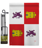 Castile and León - Nationality Flags of the World Vertical Impressions Decorative Flags HG108323 Made In USA