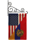 Armenia US Friendship - Nationality Flags of the World Vertical Impressions Decorative Flags HG108482 Made In USA