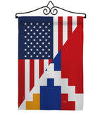 Republic of Artsakh US Friendship - Nationality Flags of the World Vertical Impressions Decorative Flags HG108483 Made In USA