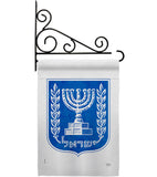 Emblem of Israel - Nationality Flags of the World Vertical Impressions Decorative Flags HG108637 Made In USA