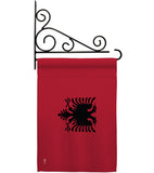 Albania - Nationality Flags of the World Vertical Impressions Decorative Flags HG140003 Made In USA