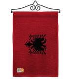 Albania - Nationality Flags of the World Vertical Impressions Decorative Flags HG140003 Made In USA