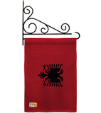 Albania - Nationality Flags of the World Vertical Impressions Decorative Flags HG140003 Made In USA