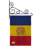 Andorra - Nationality Flags of the World Vertical Impressions Decorative Flags HG140006 Made In USA