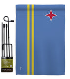 Aruba - Nationality Flags of the World Vertical Impressions Decorative Flags HG140013 Made In USA