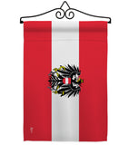 Austria w/Eagle - Nationality Flags of the World Vertical Impressions Decorative Flags HG140016 Made In USA