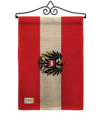 Austria w/Eagle - Nationality Flags of the World Vertical Impressions Decorative Flags HG140016 Made In USA