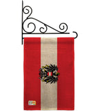 Austria w/Eagle - Nationality Flags of the World Vertical Impressions Decorative Flags HG140016 Made In USA