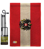 Austria w/Eagle - Nationality Flags of the World Vertical Impressions Decorative Flags HG140016 Made In USA