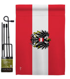 Austria w/Eagle - Nationality Flags of the World Vertical Impressions Decorative Flags HG140016 Made In USA