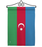 Azerbaijan - Nationality Flags of the World Vertical Impressions Decorative Flags HG140018 Made In USA