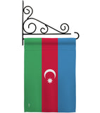 Azerbaijan - Nationality Flags of the World Vertical Impressions Decorative Flags HG140018 Made In USA