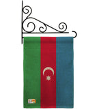 Azerbaijan - Nationality Flags of the World Vertical Impressions Decorative Flags HG140018 Made In USA