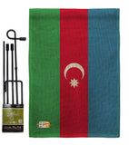 Azerbaijan - Nationality Flags of the World Vertical Impressions Decorative Flags HG140018 Made In USA