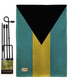 Bahamas - Nationality Flags of the World Vertical Impressions Decorative Flags HG140020 Made In USA