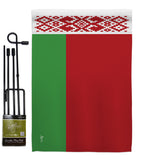 Belarus - Nationality Flags of the World Vertical Impressions Decorative Flags HG140026 Made In USA