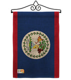 Belize - Nationality Flags of the World Vertical Impressions Decorative Flags HG140028 Made In USA