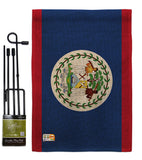 Belize - Nationality Flags of the World Vertical Impressions Decorative Flags HG140028 Made In USA